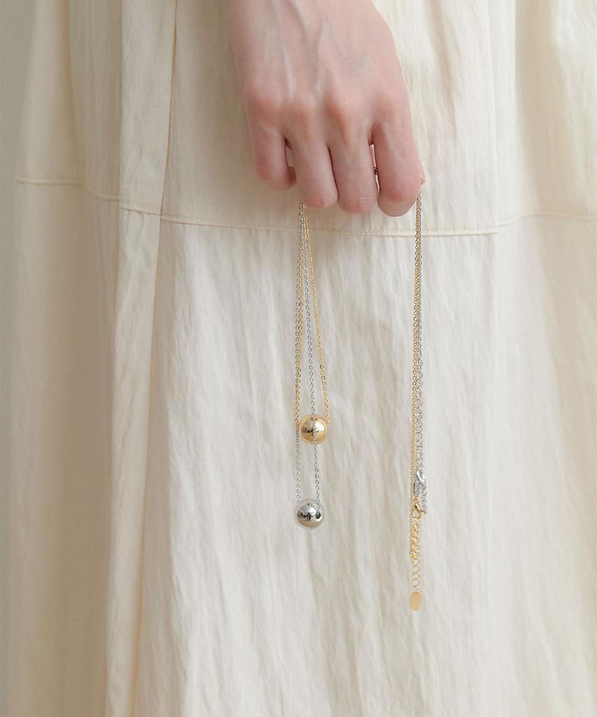 Halden Bold Round Pendant Necklace (N059_Gold)