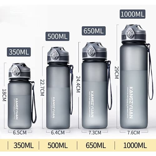 Large Capacity Water Bottle, Portable Sports Water Bottle, 350, 500, 650, 700, 1000, 1500, 2200ml, BPA-Free, for Adults and Children, Outdoor Sports,