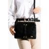 Women's Faux Leather Adjustable Cross Strap 3 Compartment Metal Zipper Shoulder Bag