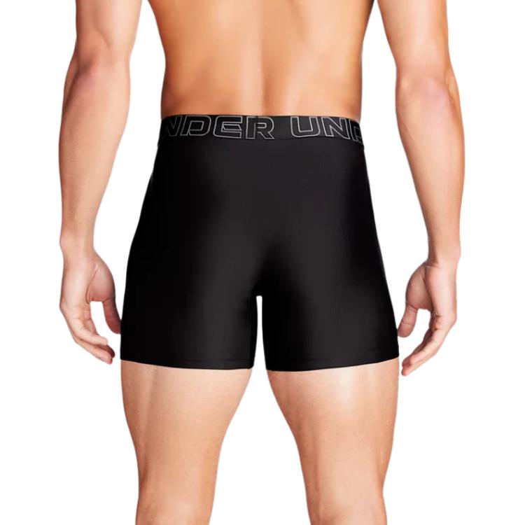Under Armour Performance 6" Comfortable Soft Breathable Boxer Briefs 3-Pack Men Underwear Black 1383878-001