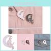 Charming Alloy Brooch With Adorable Black Cat Sitting On Moon For Creative Accessories