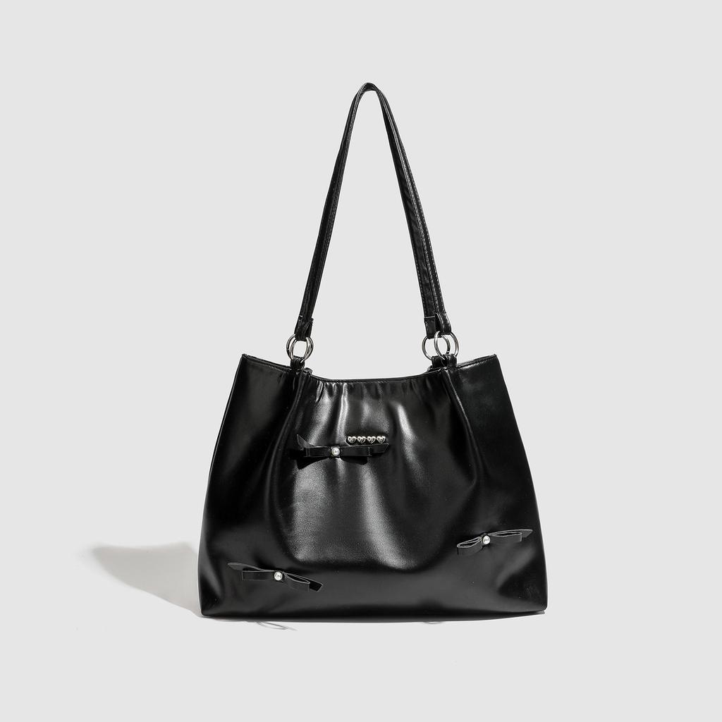 Bow bag new casual commuter women's bag dopamine large capacity shoulder bag fashion tote bag women
