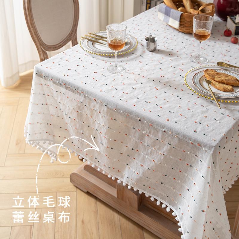 Lace Tablecloth Decor Photo Background Cream Aesthetic Candy Tulle Dining Table Cover