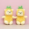 Doll Pendant Multi-purpose Soft Texture Comfortable Touch Full Filling Wear-resistant Decorate Exquisite Kawaii Mini Pineapple Bear Plush Keychain