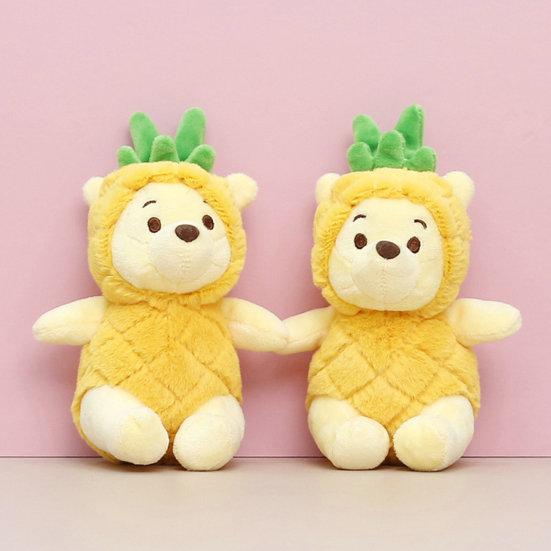 Doll Pendant Multi-purpose Soft Texture Comfortable Touch Full Filling Wear-resistant Decorate Exquisite Kawaii Mini Pineapple Bear Plush Keychain