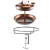 2-Tier Deck Mounted Metal Bird Bath for Outside Detachable Birdbath Bowl for Deck Railing Balcony Yard Garden Decoration