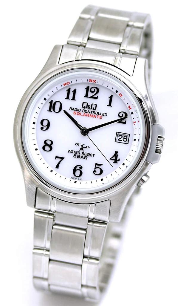 Citizen Q&Q HG00-800 Radio-Controlled Solar Watch, White