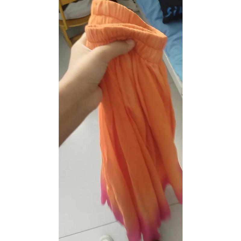 Flowing Long Skirt Gradient Belly Dance Skirt Women Classical Dance Performance Costume Sun Skirt