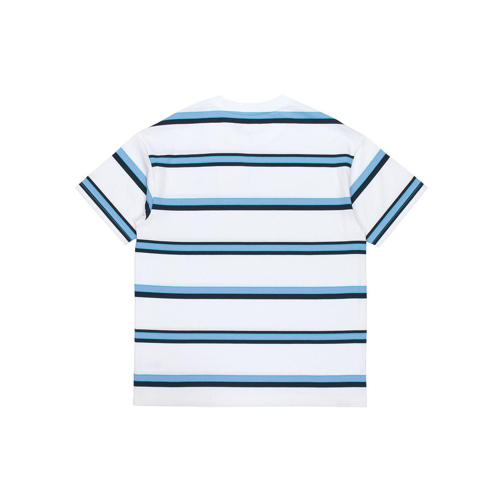 Li Ning CF Alien Relic Striped Loose Short Sleeve T-Shirt Unisex Tops White AHSR724-1