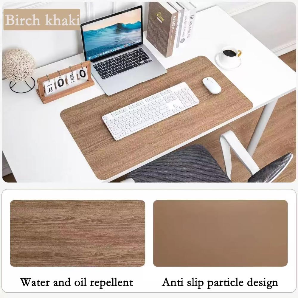 Quality Imitation Wood Grain PU Mousepad Anti-slip Waterproof Computer Mouse Pad Deskpad Laptop Desk Mat Home 60x30 cm