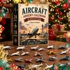 Decorative Airplane Figures Aircraft Advent Calendars 2026, Toy Countdown Calendar, 24 Days Christmas Aviation Themed Decor with Models, 2D