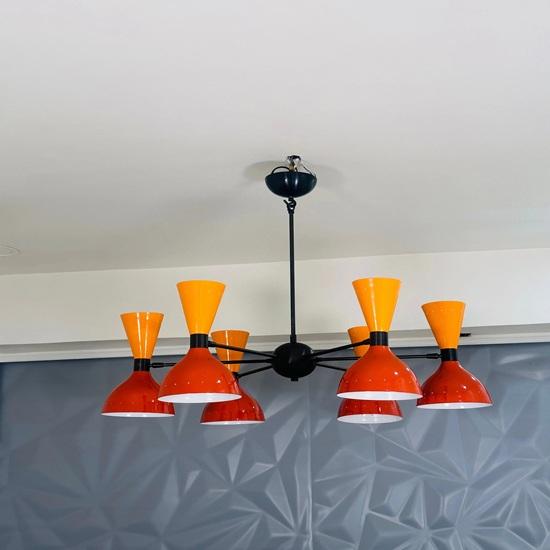 81.28 Cm Handcrafted Brass Sputnik Chandelier Mid Century Modern Light Fixture Home, Office Decor