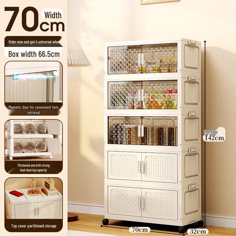Thickened Foldable Multilayer Plastic Baby Wardrobe and Clothes Storage Cabinet