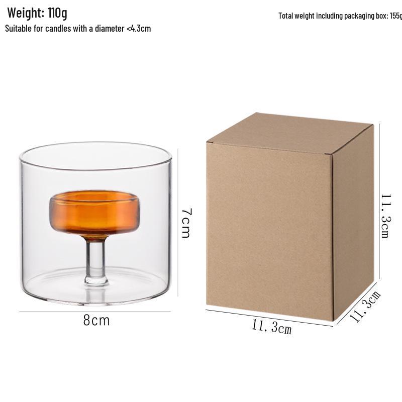 Nordic Glass Candlestick: European Light Luxury for Romantic Dinners