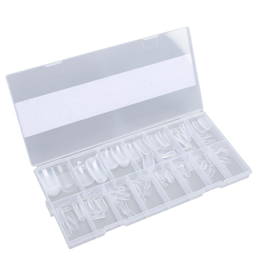 150 Pcs Toenail Forms Full Cover Clear Toenail Extension Full Cover Tips for Manicure   At Home
