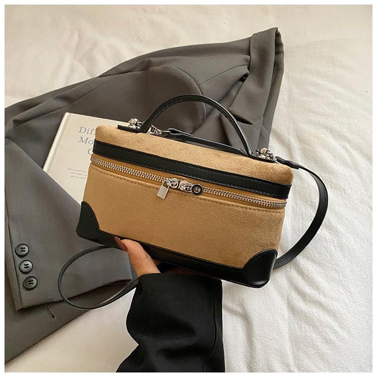 Fashion Retro Contrast Casual Handbag Bag Women's 2025 New Versatile Box Bag Fashion Crossbody Bag