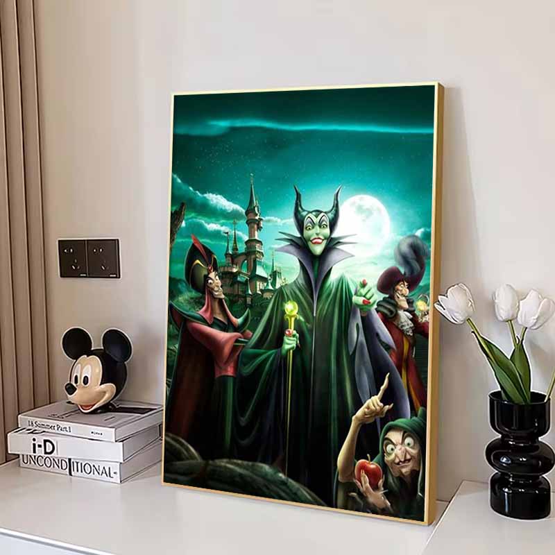 Disney Diamond Painting Villain Team Dark Theme Illustration Cute DIY Rhinestone Mosaic Cross Stitch Kit Embroidery Gift Home Decor