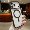 Luxury Magnetic Hard Phone Case for iPhone 17 Air 16 16e 15 14 Plus 13 12 11 Pro Max Magsafe Wireless Charge Transparent  Funda