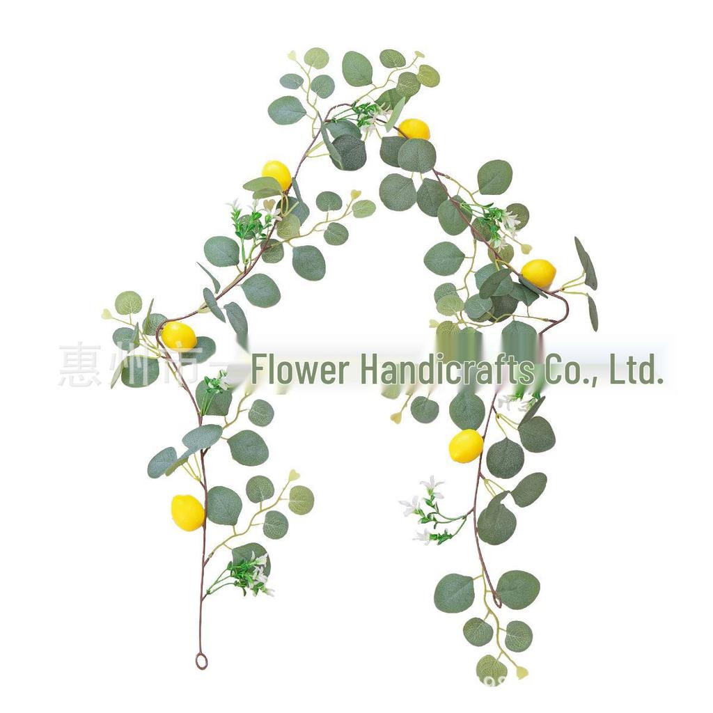 Eucalyptus Leaves and Lemon Vine Green Plant Wall Hanging with 36 Forks Simulation
