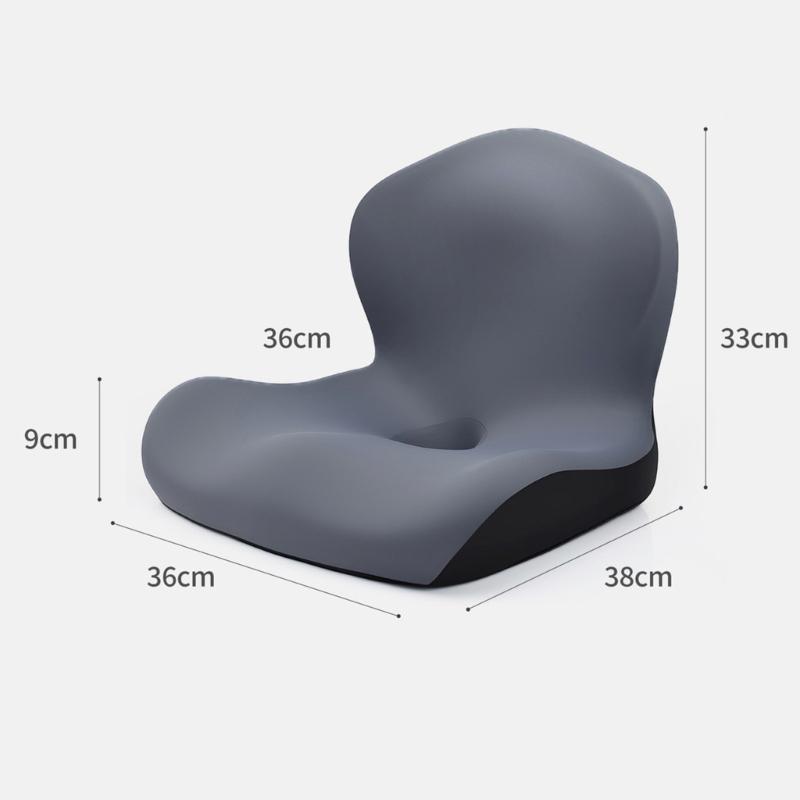 Ergonomic Memory Foam Car Seat Cushion With Lumbar Back Support Breathable Ice Silk Fabric For Driving Comfort