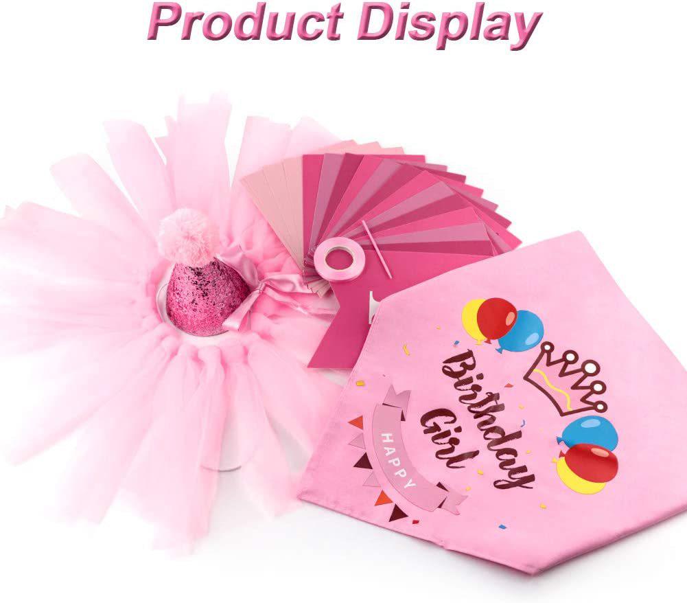 Pet Birthday Party Set: Dog Bandana, Banner & Hat