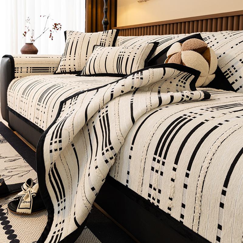 French Premium Chenille Sofa Cushion, All-Season Seat Cushion, Non-Slip Leather Sofa Cover  New Cover