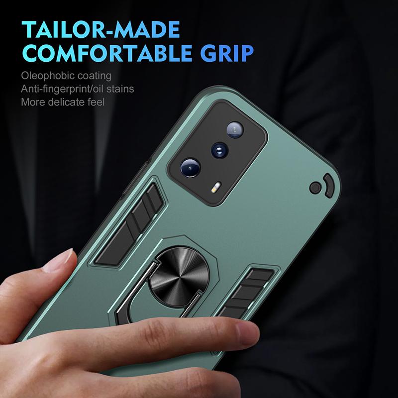 Shockproof Armor Metal Ring Cover For Xiaomi 11 Lite 11T 12 12X 12T MI 13 Lite 13T 14 Pro Magnetic Car Holder Phone Case Funda
