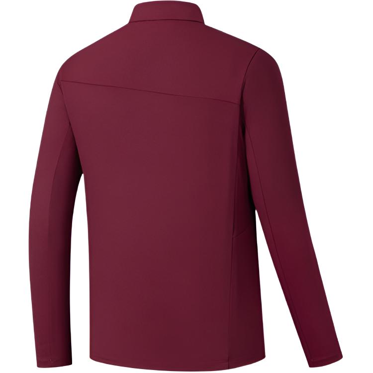 ANTA Knitwear Men's Cinnabar Maple Red Stand Collar Moderate Other 152610406-4