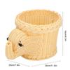 Cartoon Elefantenform Rattan Brot Obst Snacks Aufbewahrungskörbe Lebensmittel Servierkörbe(Braun)
