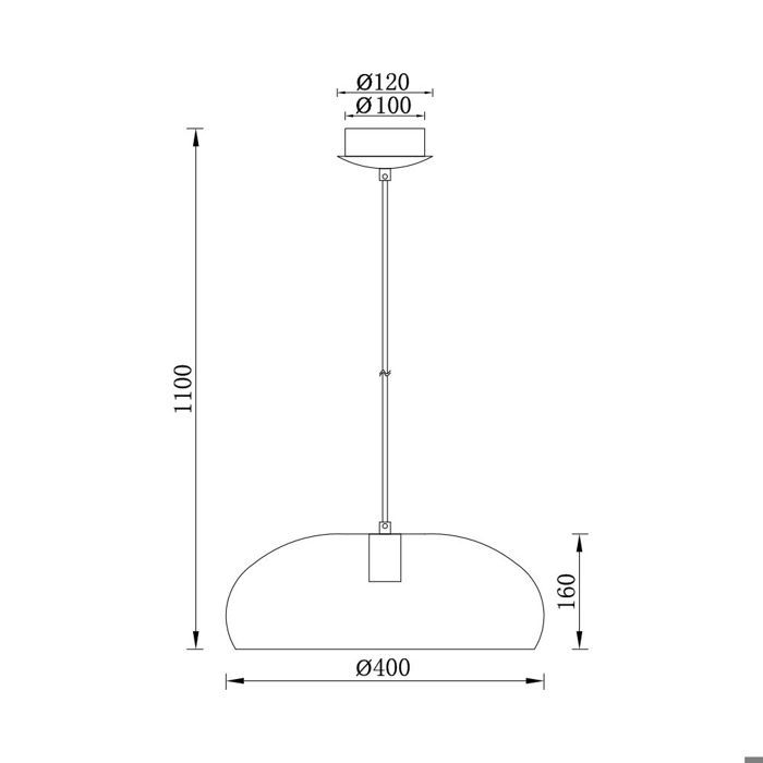 Suspension décorative 1xE27 23W IP20 Métal blanc – BV05-00032