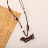 Retro Dachshund Ceramic Necklace Lanyard - Cute Cartoon Puppy Sweater Chain for Women