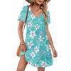 Summer Dresses For Women Loose V Neck Short Sleeve Casual T Shirt Dress Sundresses Swimsuit Coverup With Pockets