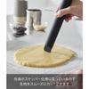 Yamazaki Tower Silicone Rolling Pin with Scraper, Black, W3 x D3 x H30cm, Dishwasher Safe, 2-Way Rolling and Cutting Function, 1412