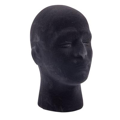 Easy Use 6X Male Styrofoam Foam Mannequin Manikin Head Model Wigs Glasses Cap Display Stand Black