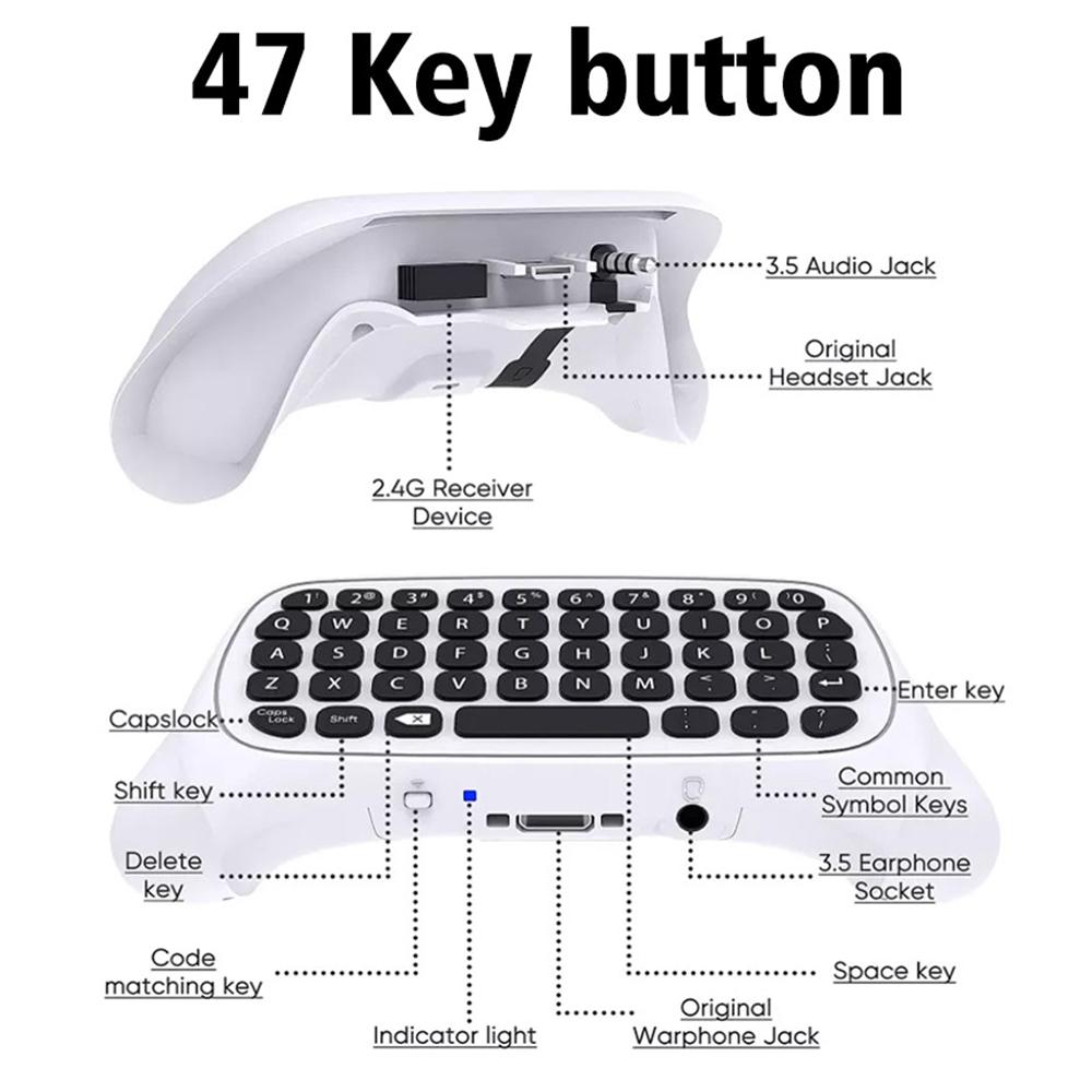 DATA FROG Gamepad Keyboard for Xbox Series X/Series S/One S/One Elite/One Game Controller 2.4G Wireless Keyboard
