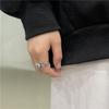 Yin Taifei Thai Silver Playful Puppy Tongue Open Ring - Cute, Trendy Hong Kong Style