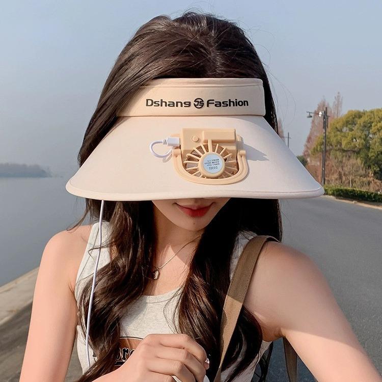 New Hat with Electric Fan for Women's UV Air Top Sun Hat Adult Sun Protection Hat