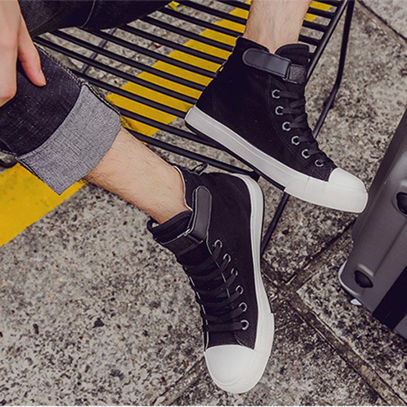 Herren Canvas Schuhe 2025 Neue High Top Mode Freizeitschuhe für Herren Klassiker Cool Street Lauf-Skateboardschuhe Schnür-Sneakers