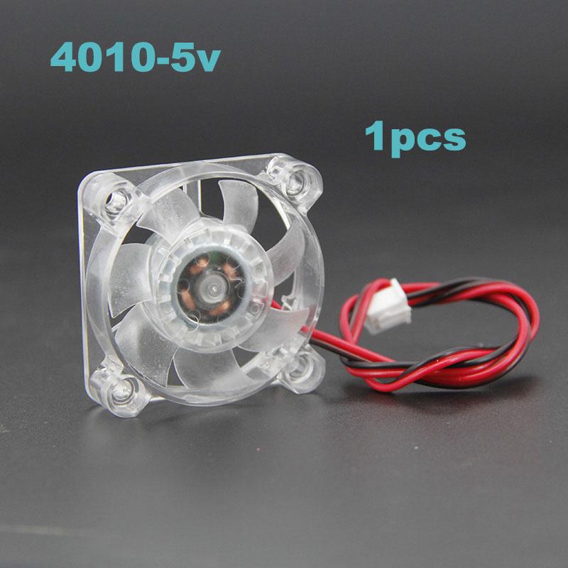 4010 40x40x10mm 4cm Hydraulic Bearing 2pin DC 5v 12v 24v Cooling Brushless Fan Transparent white LED light Emitting