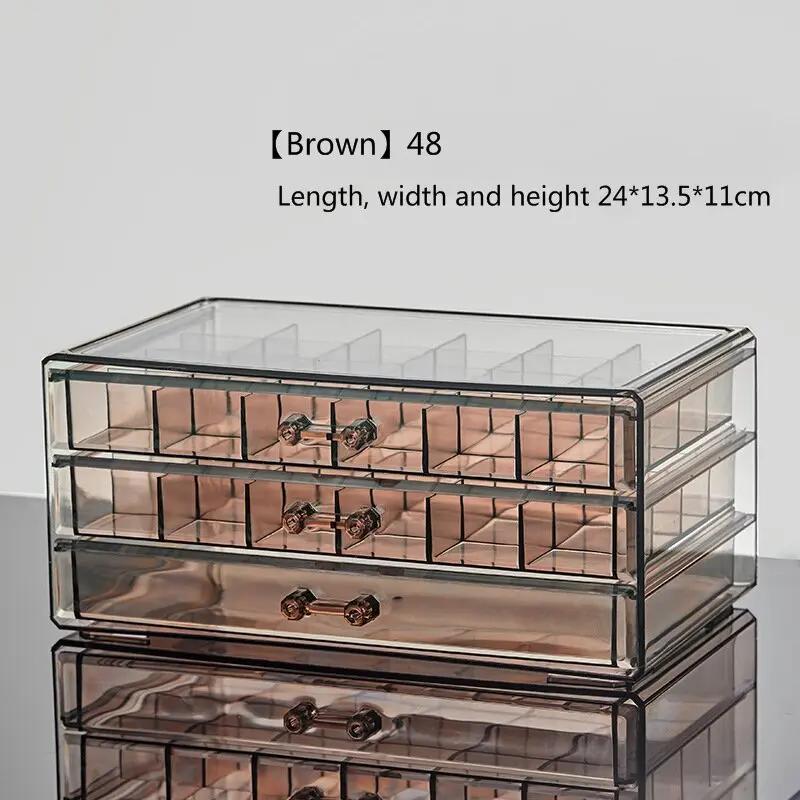 Lådstil Transparent Smyckeskrin Stor Kapacitet Ring Örhänge Halsband Akryl Smyckessorteringslåda Smyckeskrin Organizer