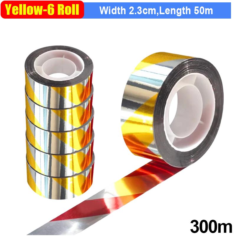 Anti Bird Flashing Reflective Tapes Fruit Tree Bird Pigeon Scare Tape Strips Double Sided Repellent Deterrent Ribbon for Orchard