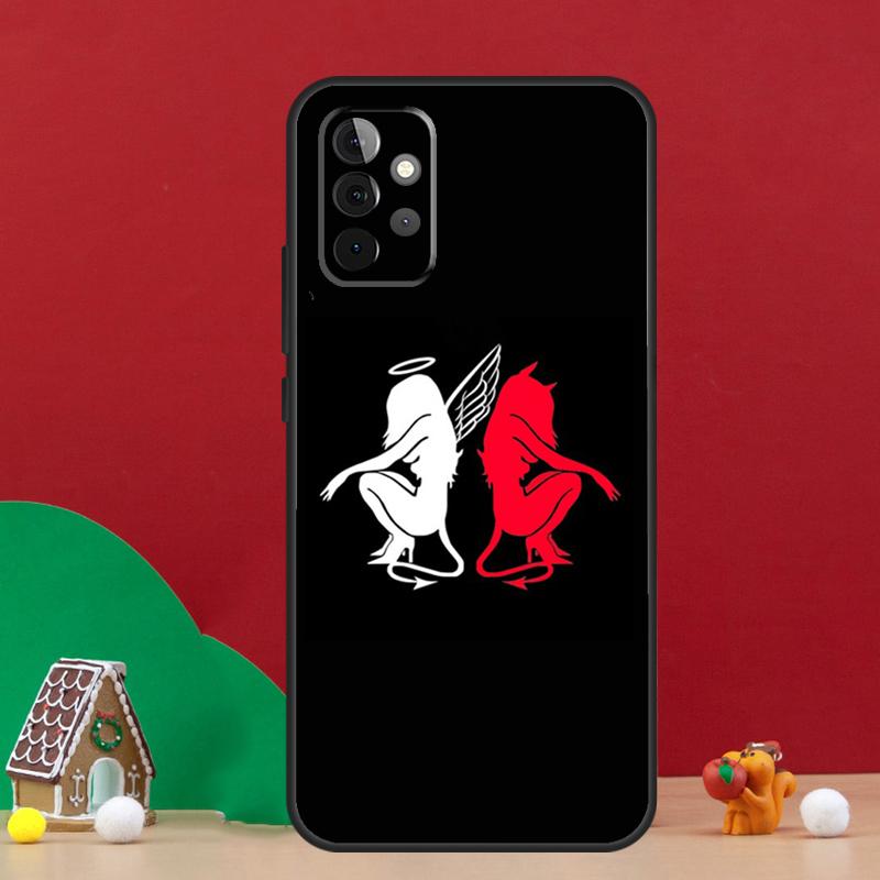 Angel Devil Girl Case For Samsung Galaxy A36 A56 A06 A13 A53 A32 A12 A22 A52 A35 A17 A16 A55 A15 A54 A34 A14