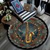 Saxophone Music Festival Emblem Round Area Rug Under Office Chairs Bedroom Living Room Home Decor