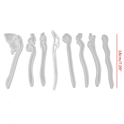 Silicone Resin Mold DIY Hair Stick Shape Casting Molds DIY Craft 3D Mold for Art Craft Making Handmade Toys for Children