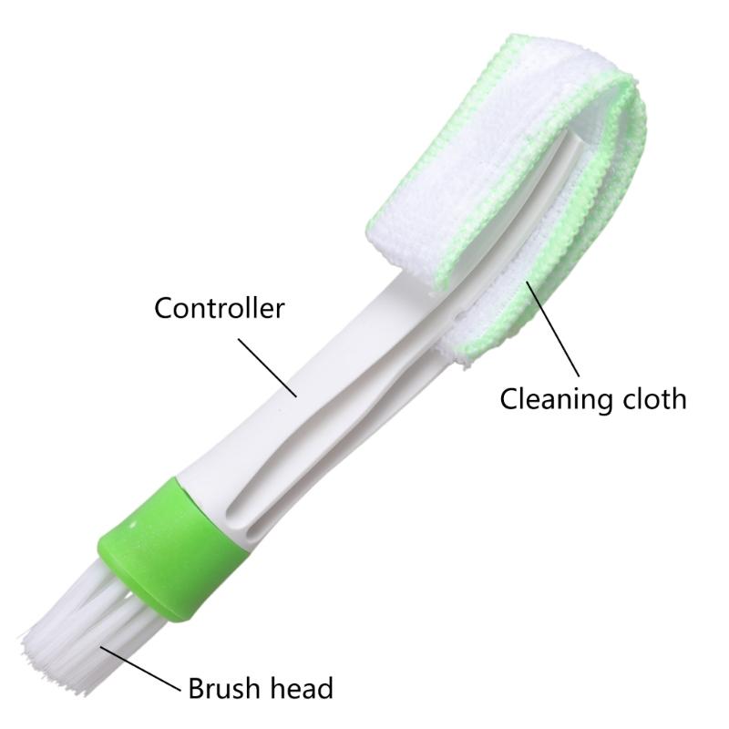 Double Ended Microfiber Vent Duster Cleaning Brush Automotive Air Conditioner Duster for Car Air Outlets Dust Collector
