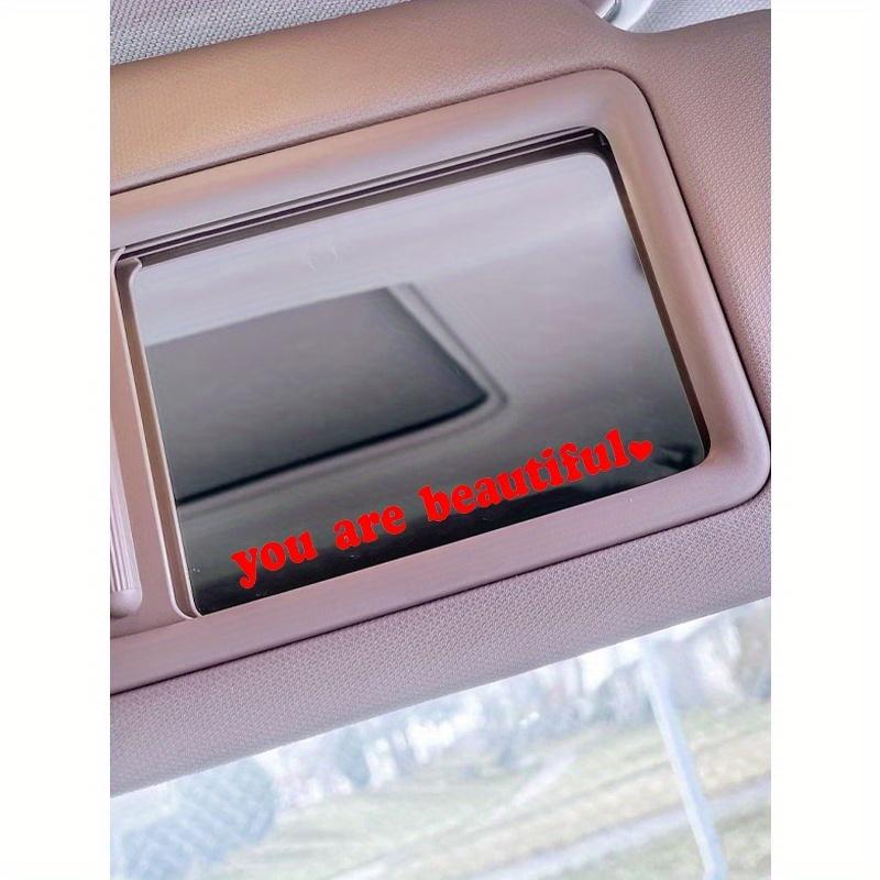 Letter Graphic Car Rearview Mirror Sticker