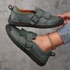 Women Handmade Leather Loafers Soft-soled Roman Breathable Retro Moccasins Walking Shoe Summer Direct Sales Luxury Women's Shoes