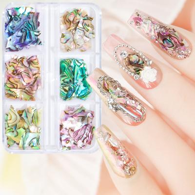 1 pudełko Ozdoba do paznokci Nieregularny kształt Ultracienki Jasny kolor Lśniąca powierzchnia Ekologiczny zmieniający kolor wystrój paznokci Manicure Design Akcesoria do paznokci