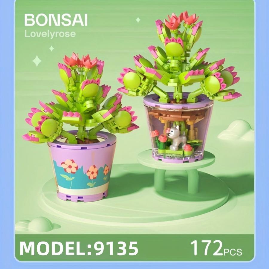 

Мини-цветочные растения, строительный модуль в горшке своими руками, креативные игрушки для бонсай 9135