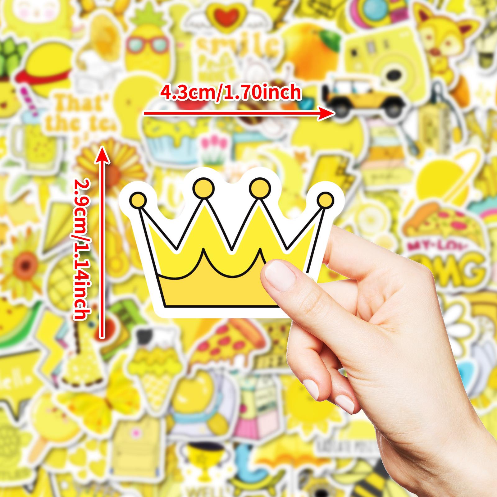 

100 Sheets Crown Moon Pineapple No Repeat Pp Waterproof Decorative Stickers Diy Phone Case Skateboard Laptop Appliances